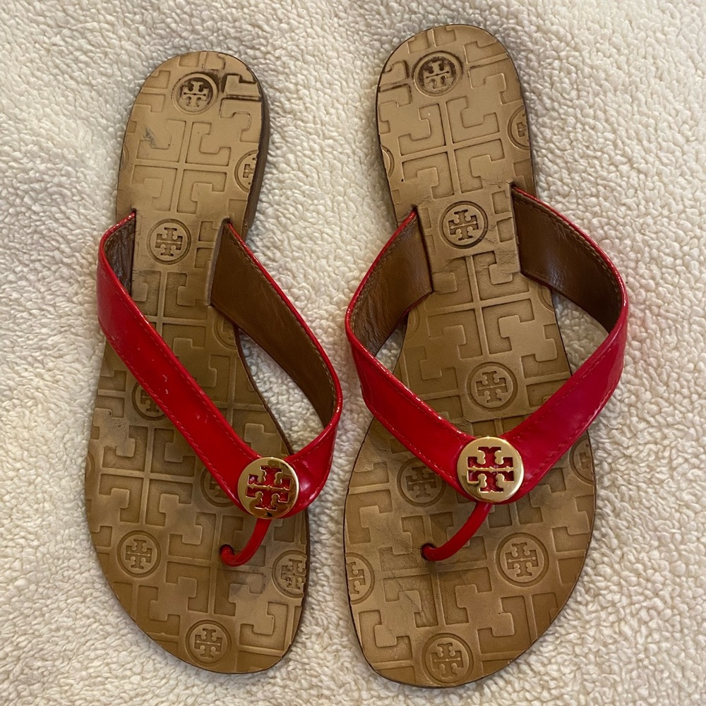RED TORY BURCH SANDALS